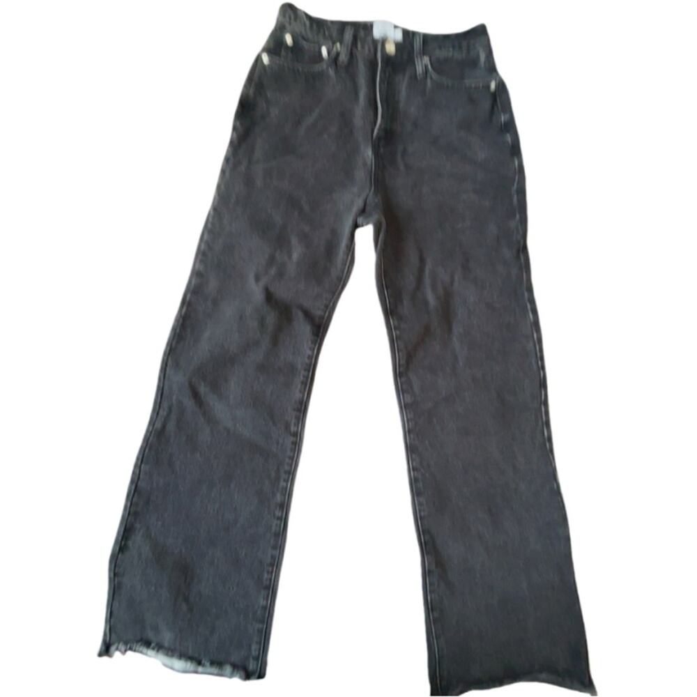 Princess Polly Wide-Leg Jeans Y2K 90s Grunge Streetwear Black Wash Size 4